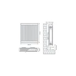 Flomasta Type 21 Double-Panel Plus Single Convector Radiator 700 x 600mm White 3113BTU -Central Heating Radiators shop 150XP A4