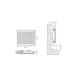 Flomasta Type 11 Single-Panel Single Convector Radiator 400 x 600mm White 1371BTU -Central Heating Radiators shop 202XP A4