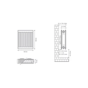 Flomasta Type 21 Double-Panel Plus Single Convector Radiator 500 x 500mm White 1960BTU 5 Flomasta Type 21 Double-Panel Plus Single Convector Radiator 500 x 500mm White 1960BTU - Image 5