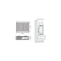 Flomasta Type 22 Double-Panel Double Convector Radiator 300 x 800mm White 2584BTU 10 Flomasta Type 22 Double-Panel Double Convector Radiator 300 x 800mm White 2584BTU -Central Heating Radiators shop 557XP A4