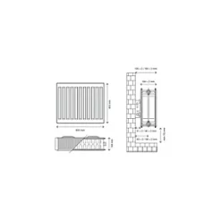 Flomasta Type 22 Double-Panel Double Convector Radiator 400 x 800mm White 3324BTU 10 Flomasta Type 22 Double-Panel Double Convector Radiator 400 x 800mm White 3324BTU -Central Heating Radiators shop 567XP A4