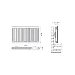 Flomasta Type 11 Single-Panel Single Convector Radiator 700 x 1200mm White 4440BTU 10 Flomasta Type 11 Single-Panel Single Convector Radiator 700 x 1200mm White 4440BTU -Central Heating Radiators shop 597XP A4