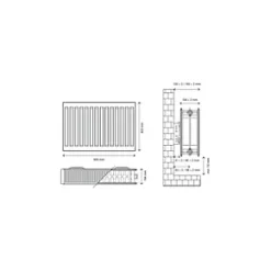 Flomasta Type 22 Double-Panel Double Convector Radiator 400 x 900mm White 3740BTU 10 Flomasta Type 22 Double-Panel Double Convector Radiator 400 x 900mm White 3740BTU -Central Heating Radiators shop 598XP A4