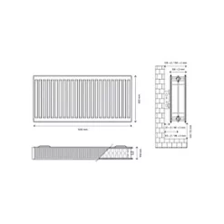 Flomasta Type 22 Double-Panel Double Convector Radiator 600 x 1000mm White 5832BTU 10 Flomasta Type 22 Double-Panel Double Convector Radiator 600 x 1000mm White 5832BTU -Central Heating Radiators shop 813XP A4