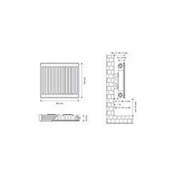 Flomasta Type 11 Single-Panel Single Convector Radiator 500 x 800mm White 2218BTU 10 Flomasta Type 11 Single-Panel Single Convector Radiator 500 x 800mm White 2218BTU -Central Heating Radiators shop 847XP A4