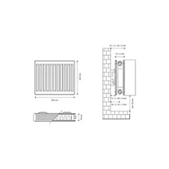 Flomasta Type 21 Double-Panel Plus Single Convector Radiator 400 x 600mm White 1959BTU 10 Flomasta Type 21 Double-Panel Plus Single Convector Radiator 400 x 600mm White 1959BTU -Central Heating Radiators shop 881XP A4